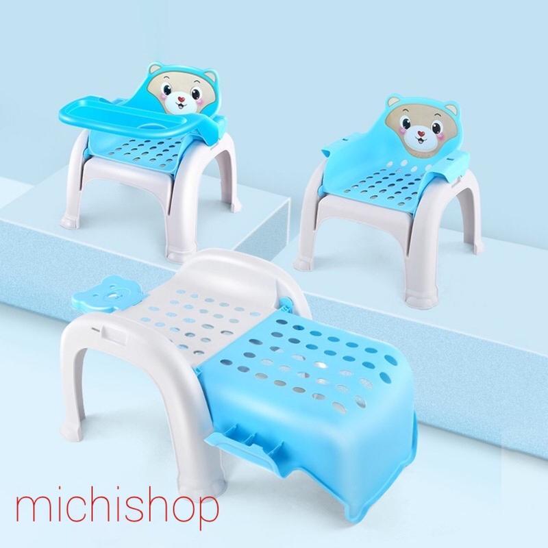 Ghế ăn dặm cho bé kiêm ghế gội đầu biến hình 3 in 1 bé