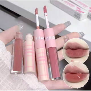 Son bóng lì dưỡng ẩm Shaqinuo Youth Time Double-ended Lip Gloss Matte Lips Whitening Lipstick