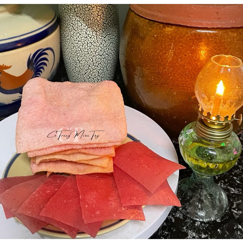 Bánh phồng thanh Long đỏ / Bánh phồng thanh đỏ Năm Căn Cà Mau / Hộp 500g