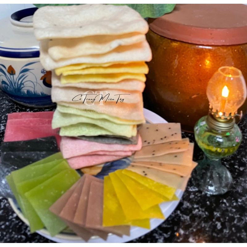 Bánh Phồng Vị Tổng Hợp Đặc Biệt - Bánh phồng chay ngon - Đặc sản Năm Căn Cà Mau - Túi 500g