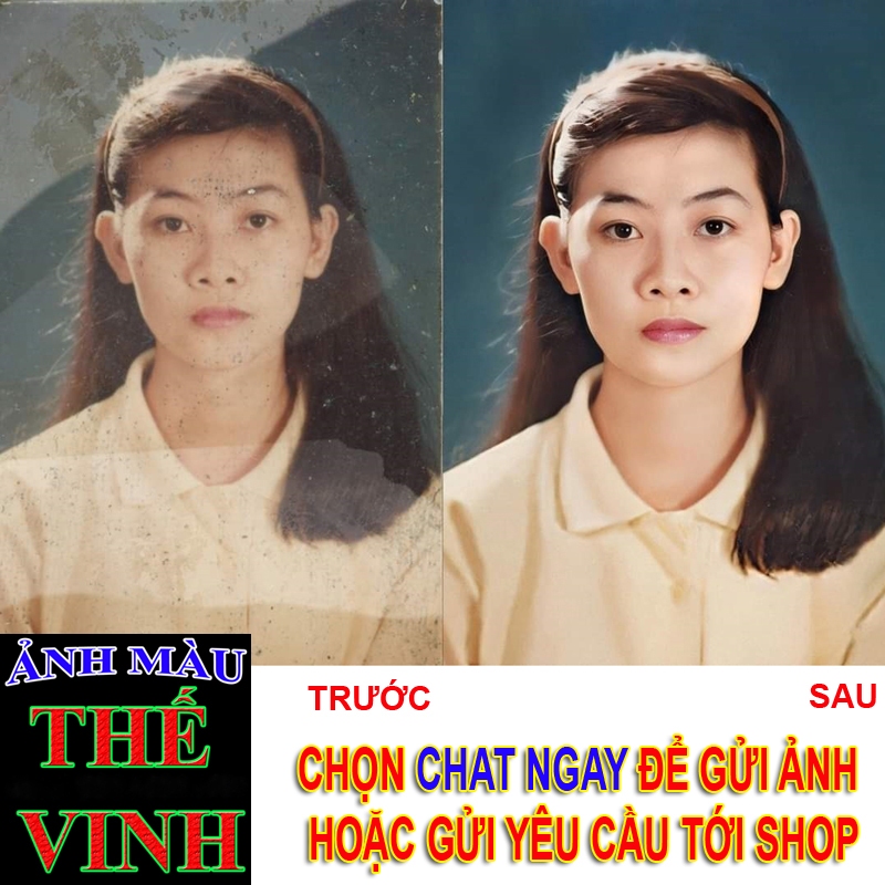 Phục Hồi Ảnh Cũ Online Tăng Nét Cho Ảnh Cũ Ảnh Chụp Qua Điện Thoại - Ảnh Màu Thế Vinh