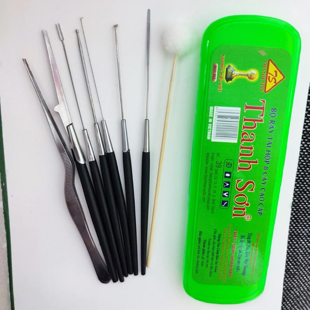 Bộ 8 dụng cụ ráy tai, bộ ngoáy tai, bộ móc ráy tai cán nhựa Thanh Sơn ...