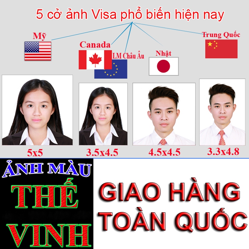 In Ảnh Thẻ Visa Tất Cả Các Nước Chất Lượng Cao, Màu Đẹp, Giao Nhanh 30 Phút Tại TP.HCM