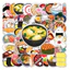 Set 60 Sticker Đồ Ăn Nhật Bản Sushi Sashimi Chống Nước Dán Laptop Vali Sổ Tay