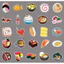 Set 60 Sticker Đồ Ăn Nhật Bản Sushi Sashimi Chống Nước Dán Laptop Vali Sổ Tay