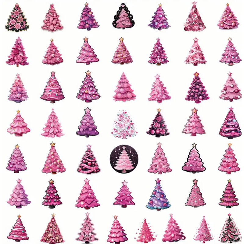 set  hình sticker noel lớn kích thước 8-10cm trang trí noel 2025