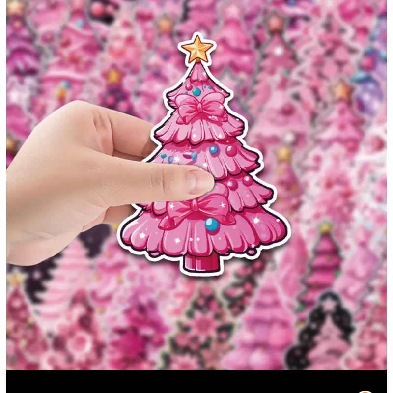 set  hình sticker noel lớn kích thước 8-10cm trang trí noel 2025