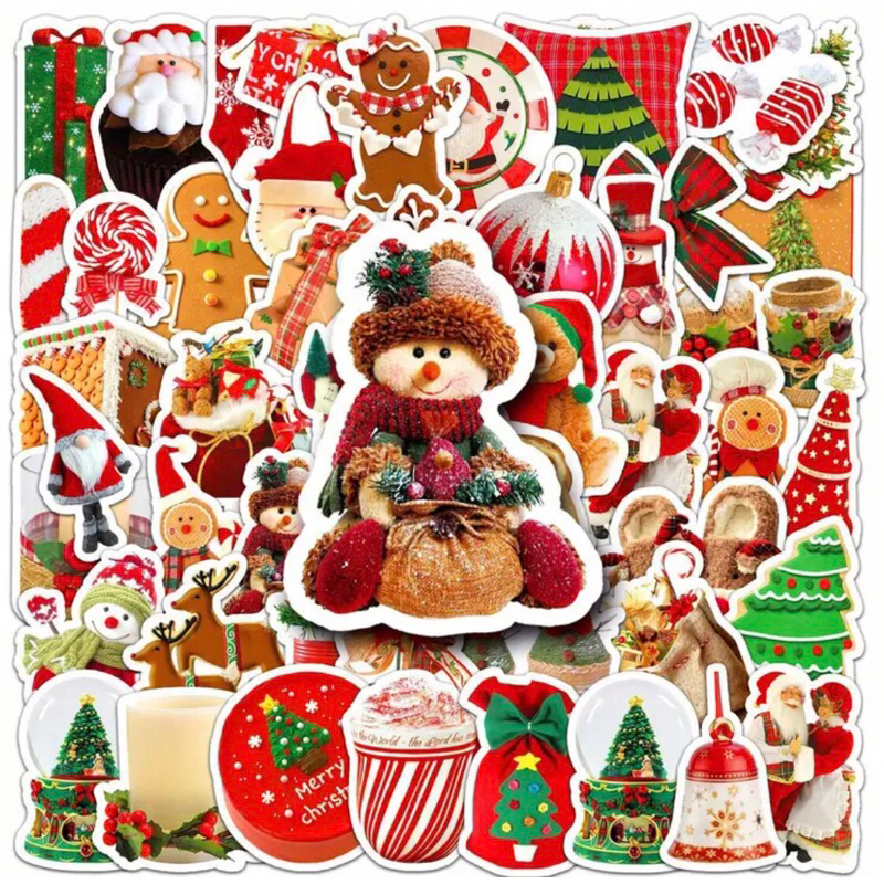 100 sticker Trang trí Giáng sinh Noel siêu hot chất lượng cao 2025 mẫu mới siêu hot