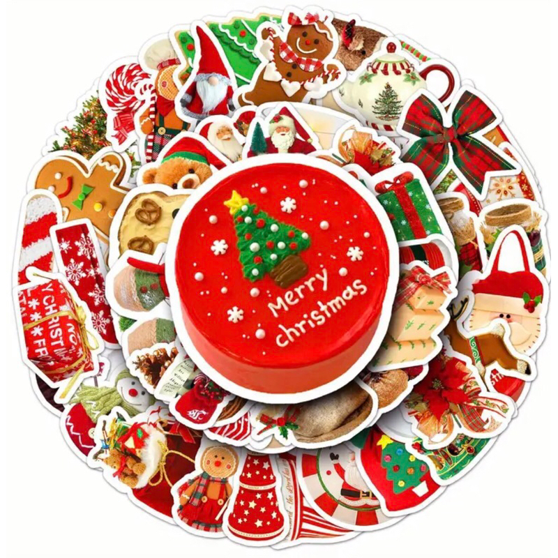 100 sticker Trang trí Giáng sinh Noel siêu hot chất lượng cao 2025 mẫu mới siêu hot
