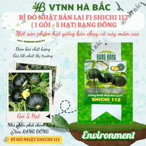 Hạt giống Bí Đỏ Nhật Lai F1 Shichi 112 (5 hạt) dễ trồng, trái to, thịt dày, thơm, ngon