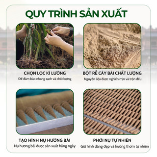 [OCOP 4 SAO - CAO CẤP] Hộp 45 viên nụ hương bài cao cấp Tân Nguyên, làm từ rễ cây hương bài tự nhiên, thơm dịu ngọt