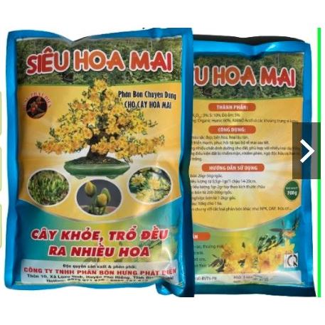 Gói 700g Phân Bón Hữu Cơ Siêu Hoa Mai