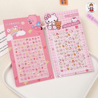 Sticker Dán Móng 3D Kuromi / Melody / Cinnamonroll Dễ Thương - Sticker Trang Trí Móng Tay Phụ Kiện Siêu Xinh Cho Bé Gái