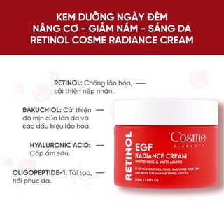 "KEM DƯỠNG NGÀY ĐÊM NÂNG CƠ - GIẢM NÁM - SÁNG DA RETINOL COSME RADIANCE CREAM"