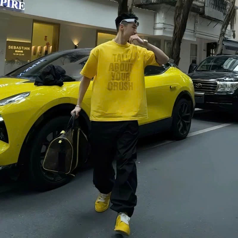 Áo thun Stee Cổ tròn TALK ABOUT YOUR CRUSH Localbrand ICVCVNI Unisex