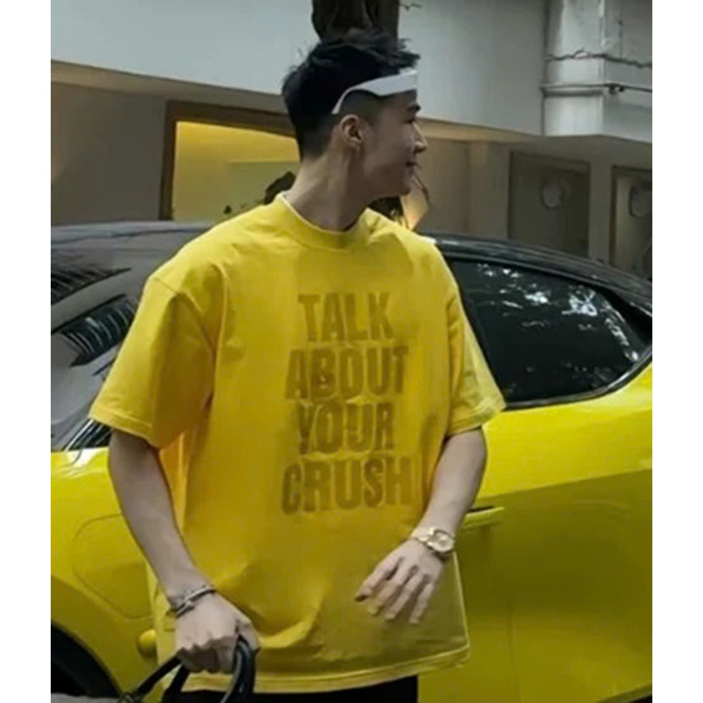 Áo thun Stee Cổ tròn TALK ABOUT YOUR CRUSH Localbrand ICVCVNI Unisex