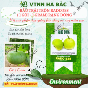 Hạt giống Bầu Trái Tròn Rado 538 (1gram~10 hạt) thịt dày,quả đẹp,trồng quanh năm