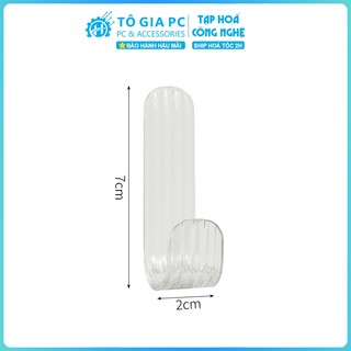 Móc Treo Keo Dính Acrylic Trong Suốt treo chìa khóa quần áo kéo 2 mặt cường lực nano decor, móc treo tường không khoan