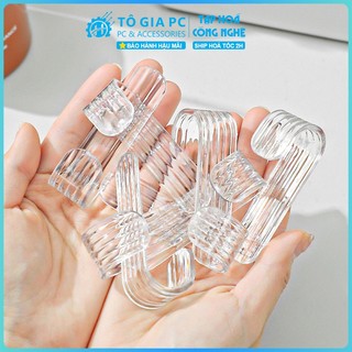 Móc Treo Keo Dính Acrylic Trong Suốt treo chìa khóa quần áo kéo 2 mặt cường lực nano decor, móc treo tường không khoan