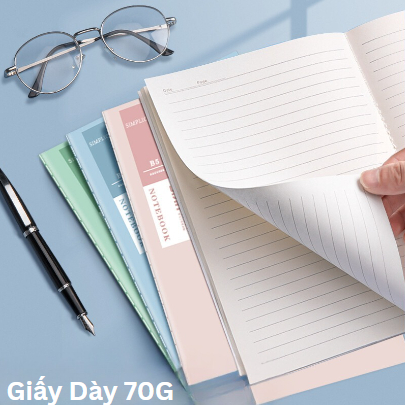 Tập Học Sinh, Tập Kẻ Ngang A5 B5 MESO 72 Trang 70 GSM - Vở Sinh Viên Bìa Màu Pastel, Sổ Khâu Gáy