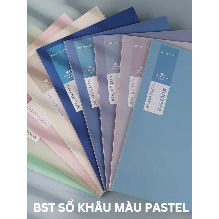Tập Học Sinh, Tập Kẻ Ngang A5 B5 MESO 72 Trang 70 GSM - Vở Sinh Viên Bìa Màu Pastel, Sổ Khâu Gáy