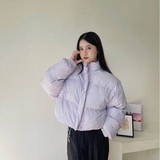 Áo khoác phao croptop Forgirl áo phao chần bông phong cách Hàn Quốc basic mùa đông siêu ấm T014