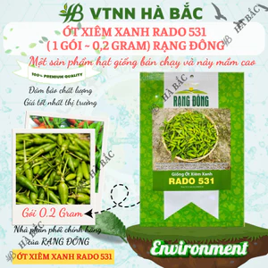 Hạt giống Ớt Xiêm Xanh Rado 531 (0,2gram~30 hạt) trái sai, cây khỏe, sum suê