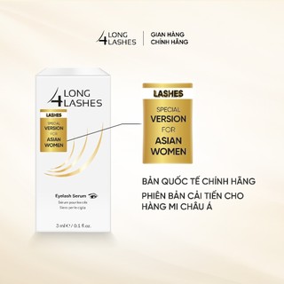 Combo 2 Serum Dưỡng Mi LONG4LASHES White (3ml x 2) - Tinh Chất Giảm Gãy Rụng, Hỗ Trợ Dài Và Dày Mi Chính Hãng Ba Lan