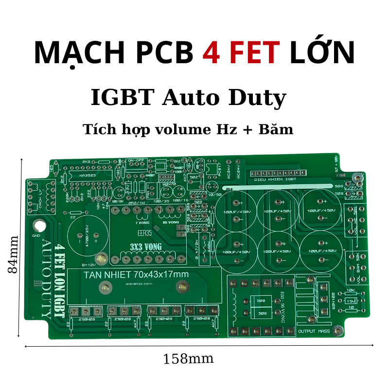 PCB bo mạch kích đ iện 4 fet LỚN băm IGBT Auto Duty - LinhKien HD ...