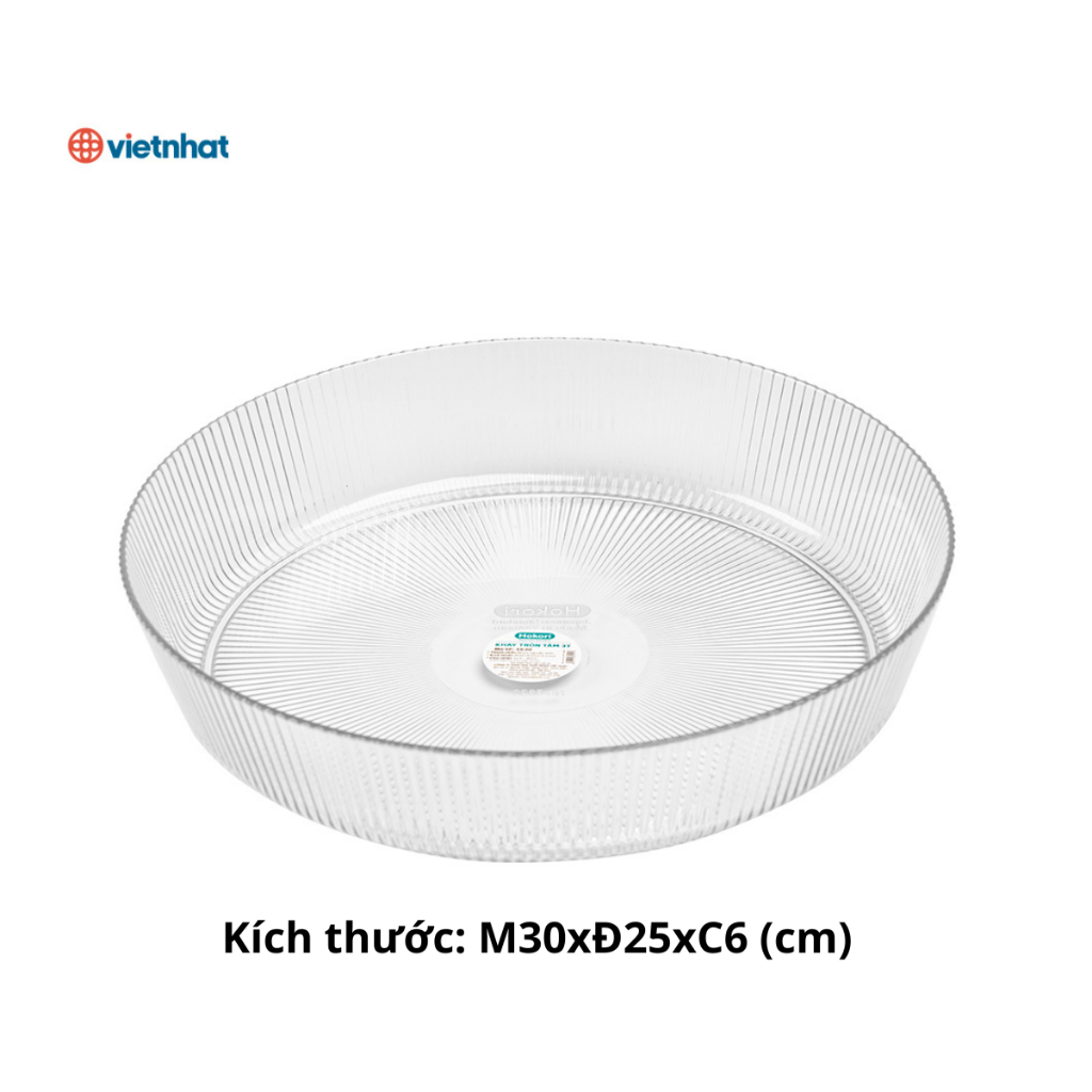 Khay Đựng Hoa Quả, Khay Đựng Thực Phẩm, Khay tròn tăm Hokori Chính Hãng Việt Nhật Plastic (mã 5630)