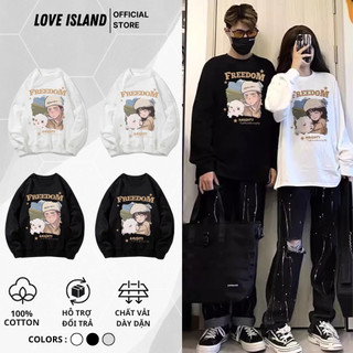 Áo sweater đôi mặc cùng người yêu form rộng unisex chất liệu nỉ bông Local brand L66 [A151]