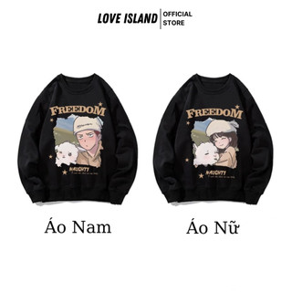 Áo sweater đôi mặc cùng người yêu form rộng unisex chất liệu nỉ bông Local brand L66 [A151]