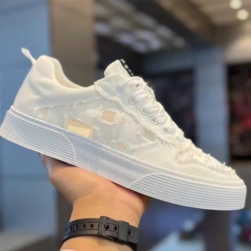 GIÀY THỂ THAO NAM, GIÀY SNEAKER VẢI RÁCH PHONG CÁCH BỤI SIÊU CHẤT ...