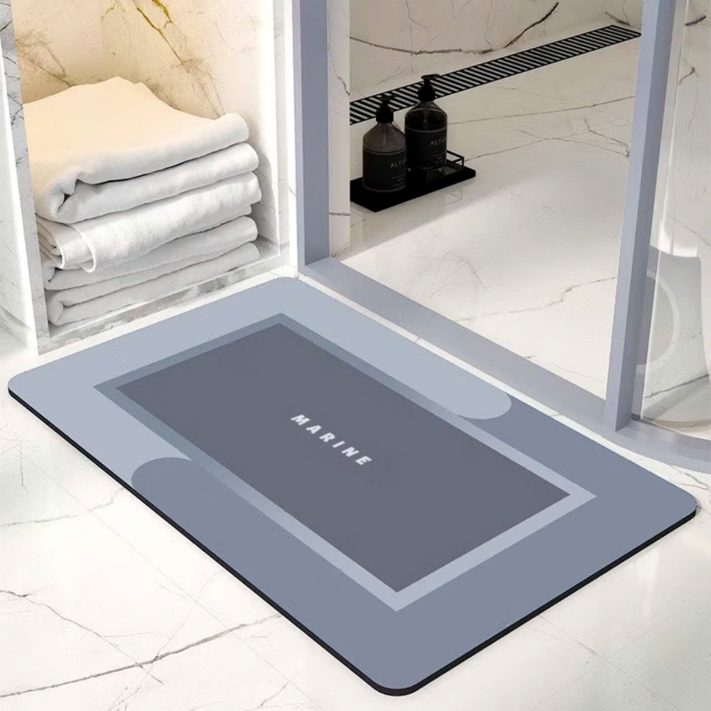 THẢM LAU CHÂN94387 SILICN VUÔNG, Thảm lau chân silicon siêu thấm hút mẫu vuông - THAMLAUCHAN4574