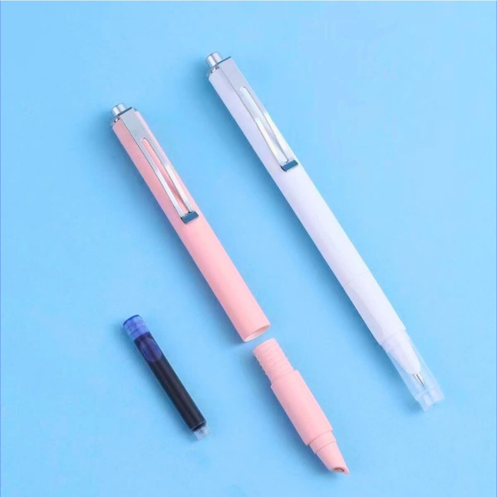 (Mẫu Mới) Bút Máy KT-09 Bấm Kim Tinh Tẩy Xóa (Bút Dùng Mực Xóa).