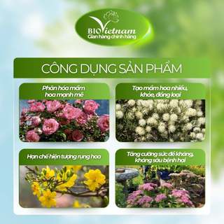 Phân bón sinh học SIÊU TẠO MẦM HOA 25g tạo mầm hoa khỏe, ra hoa đồng loạt, hạn chế rụng hoa với sức mạnh | BIO VIỆT NAM