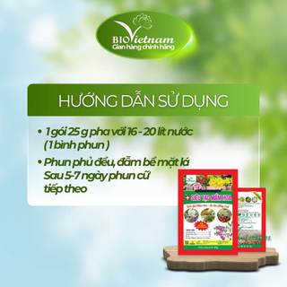 Phân bón sinh học SIÊU TẠO MẦM HOA 25g tạo mầm hoa khỏe, ra hoa đồng loạt, hạn chế rụng hoa với sức mạnh | BIO VIỆT NAM