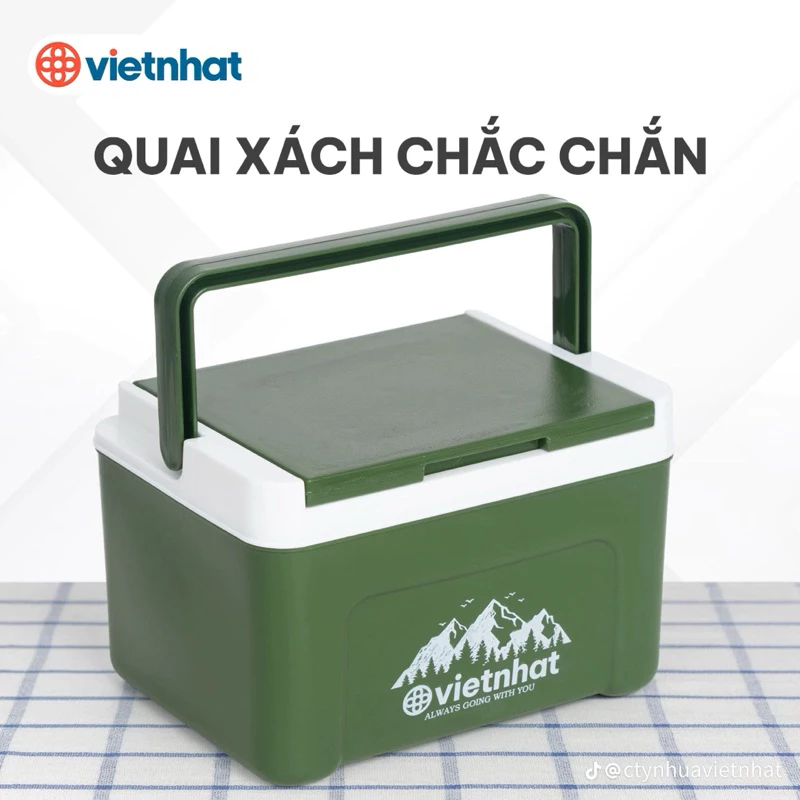 Phích vuông thái 2.3L 3932, Phích mini giữ nhiệt tiện lợi, giữ nhiệt lên đến 8h, Phích Đá Việt Nhật cao cấp Mã AMIZIN