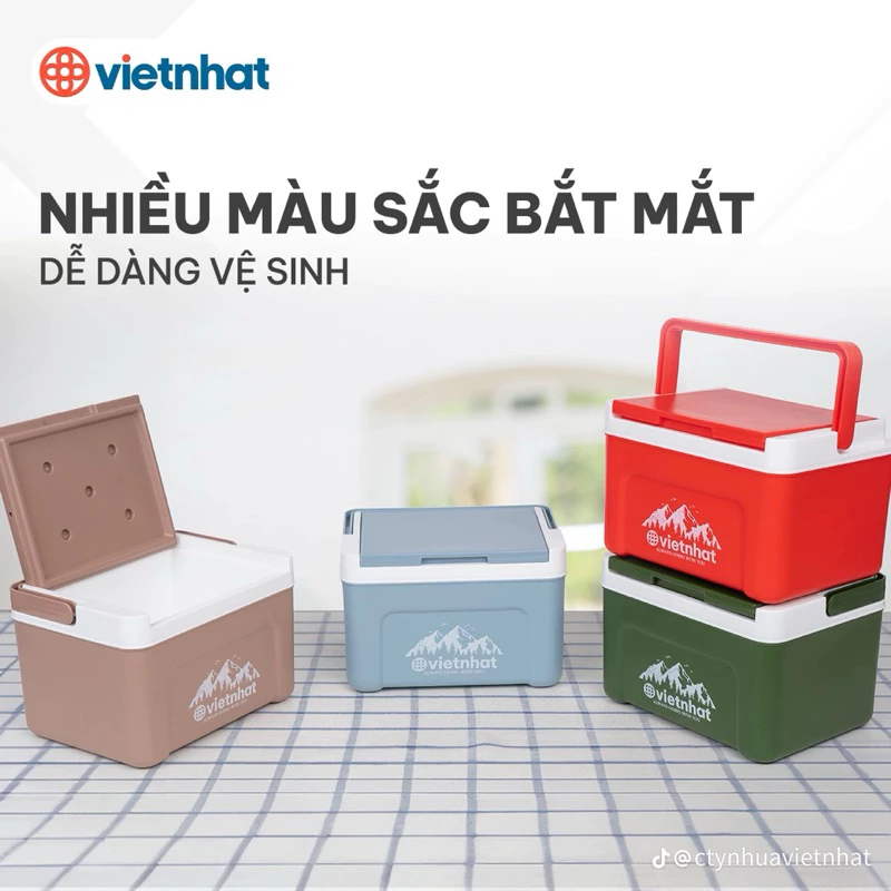 Phích vuông thái 2.3L 3932, Phích mini giữ nhiệt tiện lợi, giữ nhiệt lên đến 8h, Phích Đá Việt Nhật cao cấp Mã AMIZIN