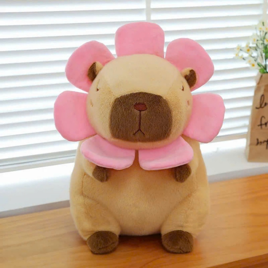 Chuột Capybara Hoa Hướng Dương Thiết Kế Má Hồng Dễ Thương Gấu Cabybara Cao Cấp Mẫu Mới
