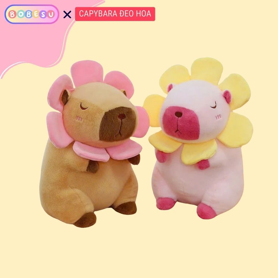 Chuột Capybara Hoa Hướng Dương Thiết Kế Má Hồng Dễ Thương Gấu Cabybara Cao Cấp Mẫu Mới