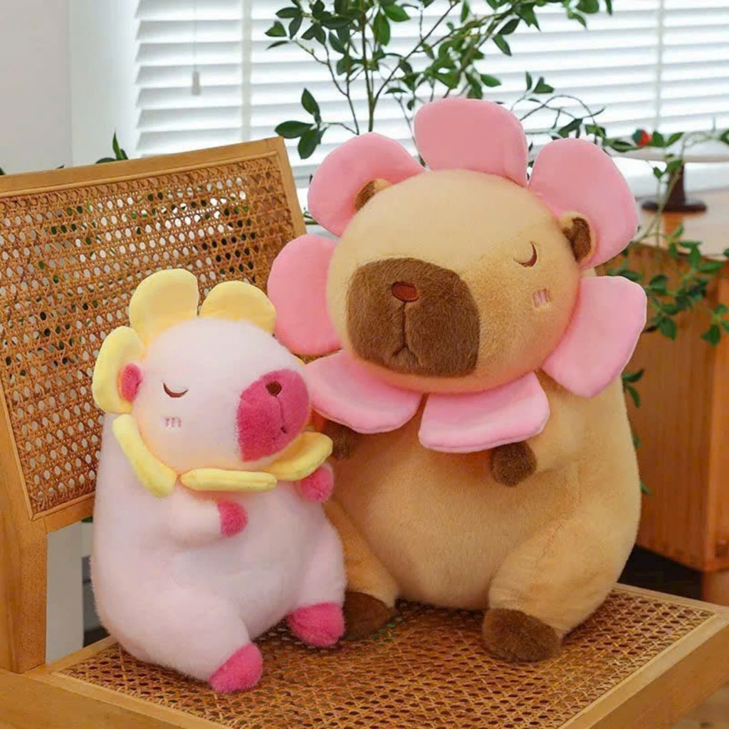 Chuột Capybara Hoa Hướng Dương Thiết Kế Má Hồng Dễ Thương Gấu Cabybara Cao Cấp Mẫu Mới