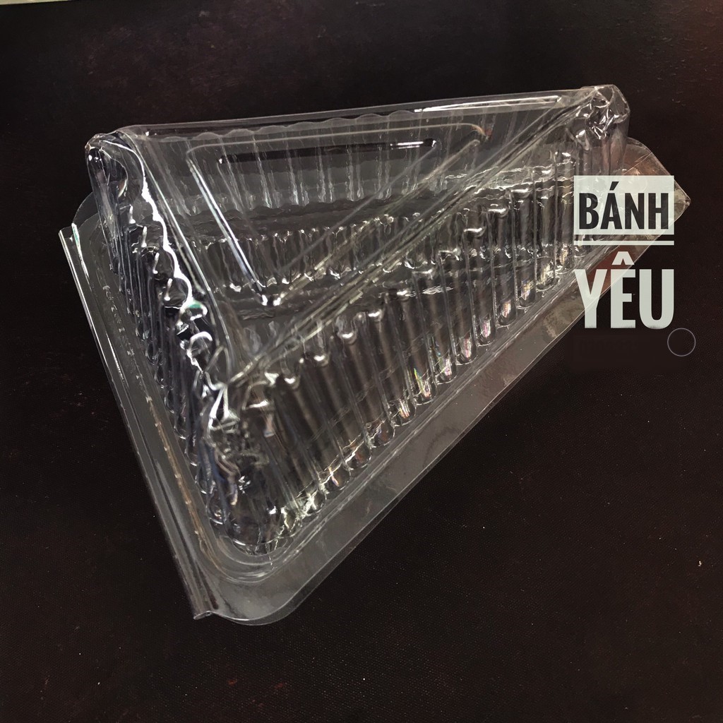 Bộ 10 hộp nhựa đựng bánh tam giác gập - BB38A