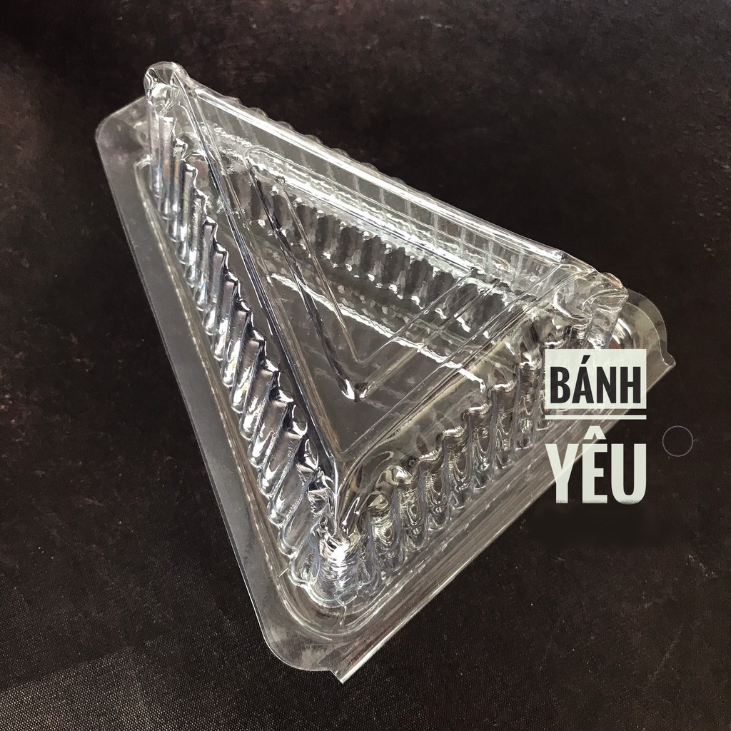 Bộ 10 hộp nhựa đựng bánh tam giác gập - BB38A