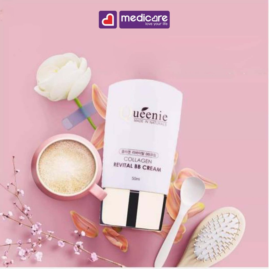 Kem trang điểm QUEENIE dưỡng ẩm Collagen Revital 50ml