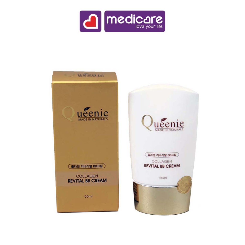 Kem trang điểm QUEENIE dưỡng ẩm Collagen Revital 50ml