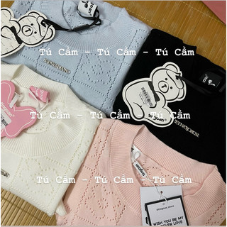 ÁO LEN DẬP HOA FLOWER TOP TI NGOAN (NEWTAG)