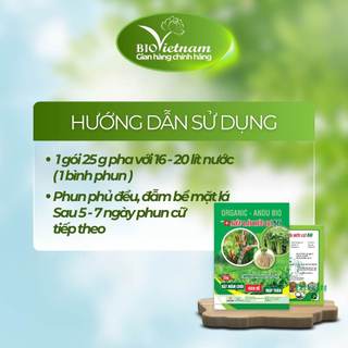 Phân bón hữu cơ sinh học SIÊU LÂN 86 ORGANIC ANDU BIO 25g siêu bật mầm chồi, kích rễ, thúc đẩy quá trình phát triển