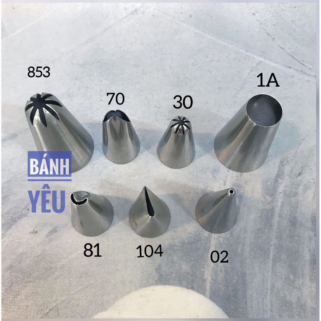 [Cao cấp] Đui Bắt Kem Inox không rỉ, Đúc nguyên khối, dùng tạo hình bánh làm bánh su kem - DCTC