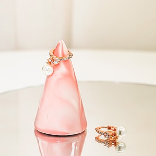 Khuyên tai nữ LAMY Pearl Sparkle Hoops Earrings Rose Gold 3301